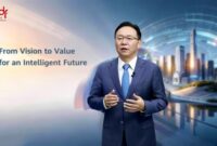 David Wang, Huawei's Executive Director of the Board, delivering the opening speech for the 4th Digital Economy Development Forum