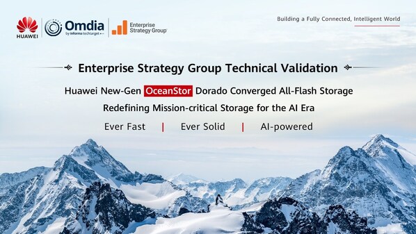 Huawei New-Gen OceanStor Dorado Converged All-Flash Storage Passes Enterprise Strategy Group Technical Validation